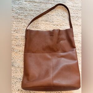 OAK + FORT Chestnut Leather Tote